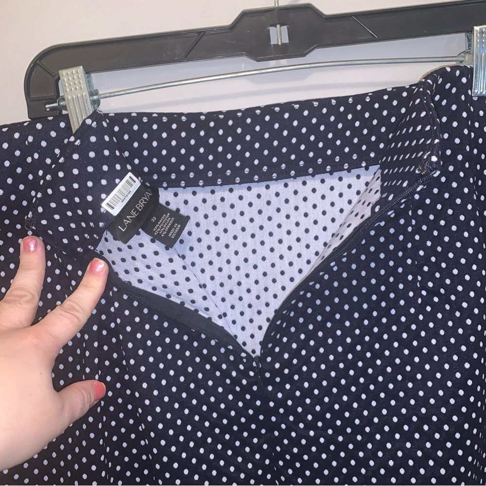 Lane Bryant Women’s Blue Polka Dot Pencil Skirt Size 22 - Picture 5 of 5